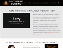 Tablet Screenshot of discoveringdowsing.com